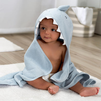 Gerber Baby 4 Piece Animal Character Hooded Towel and Washcloth Set, Brown Lion, One Size