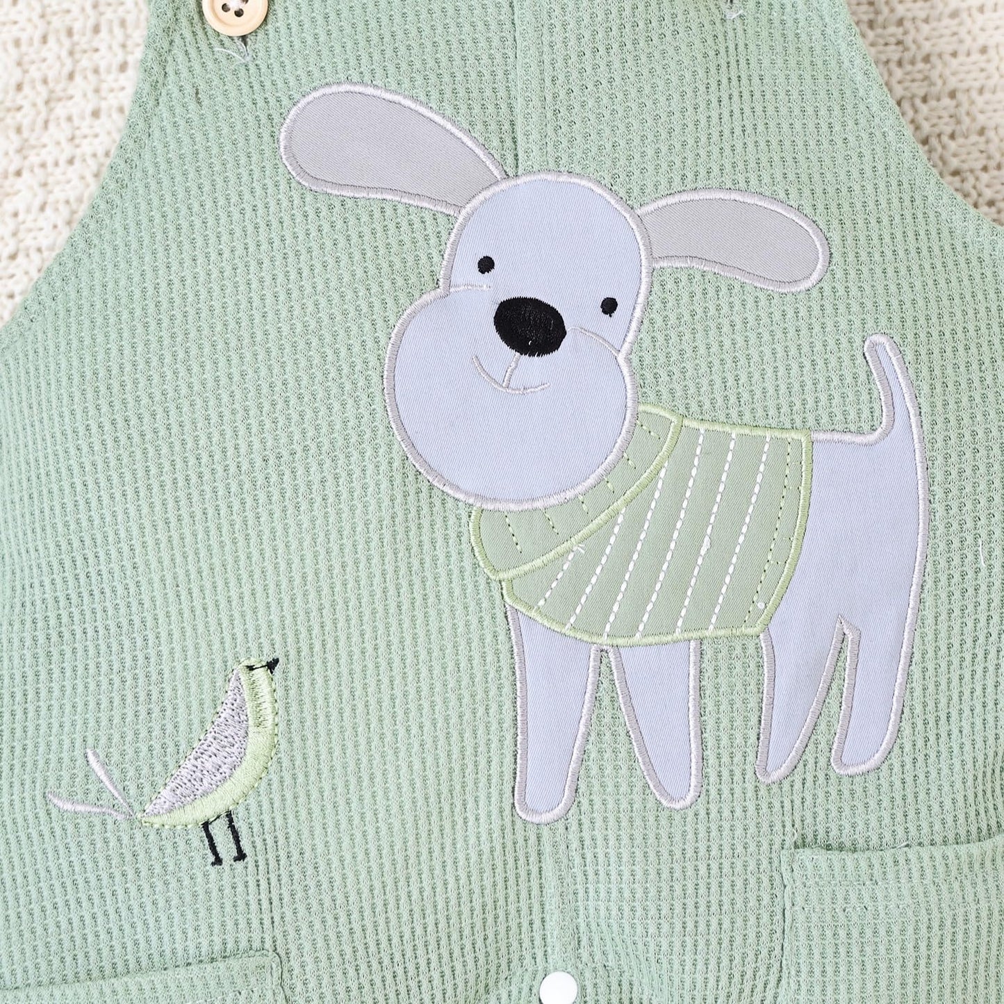Baby Boy Clothes Infant Summer Outfits Short Sleeve Striped Romper Cute Cartoon Dog Overall Pants Set 2pcs 0-18 Months