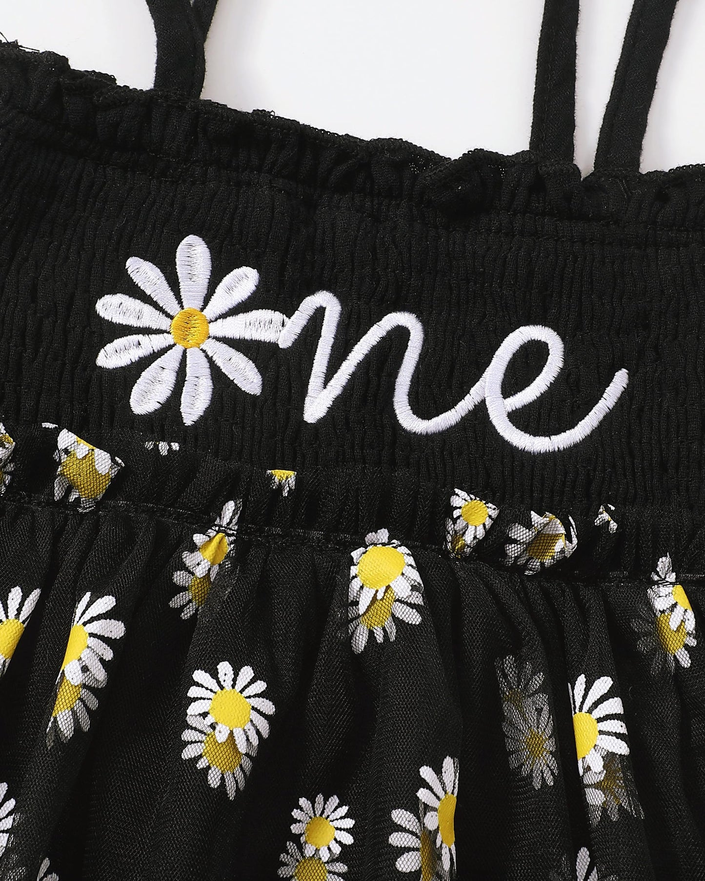 Renotemy Baby Girl Tulle Dress Sleeveless Romper Smocked Halter 1st Birthday Clothes Cake Smash Outfits with Flower Headband