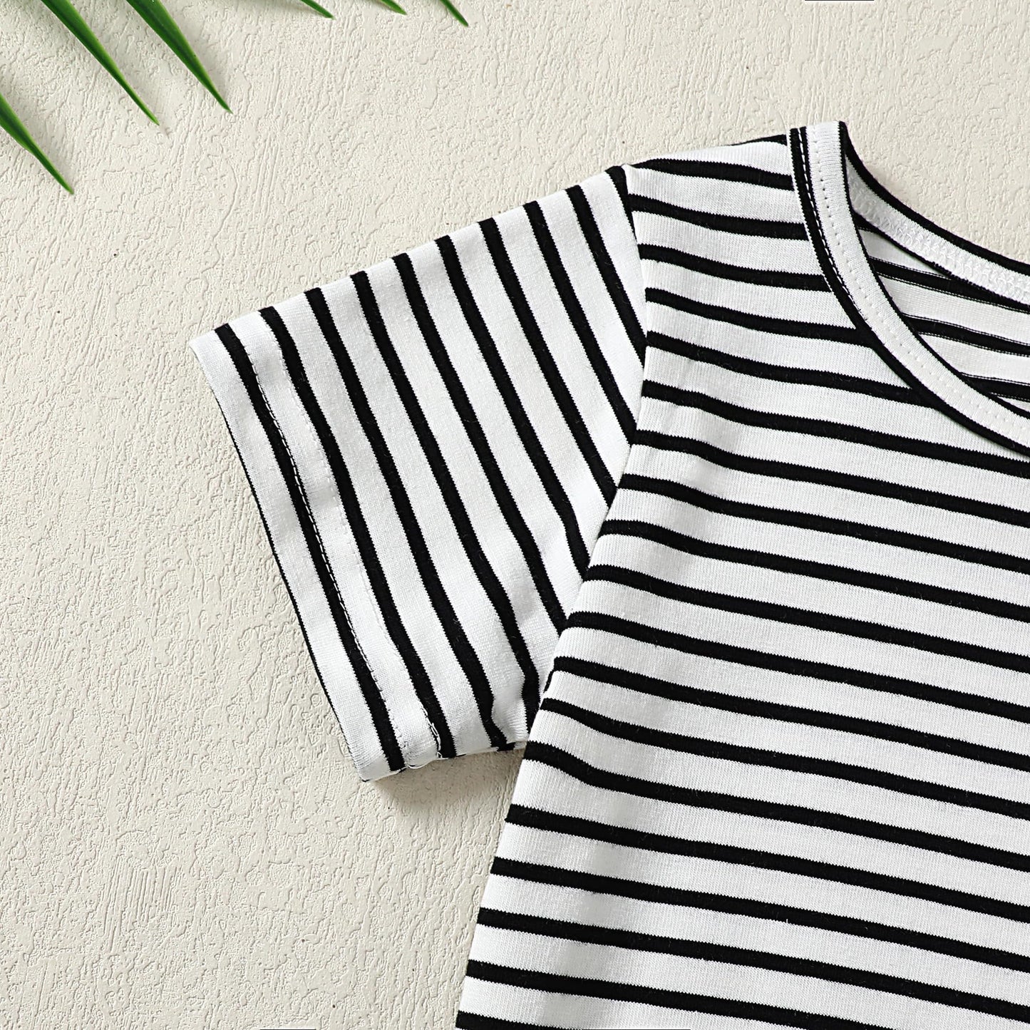 ZOEREA Toddler Baby Boys Clothes Summer Outfit Stripe T-Shirt and Shortall Romper Set Cute Jumpsuit Solid Color 6M-4T