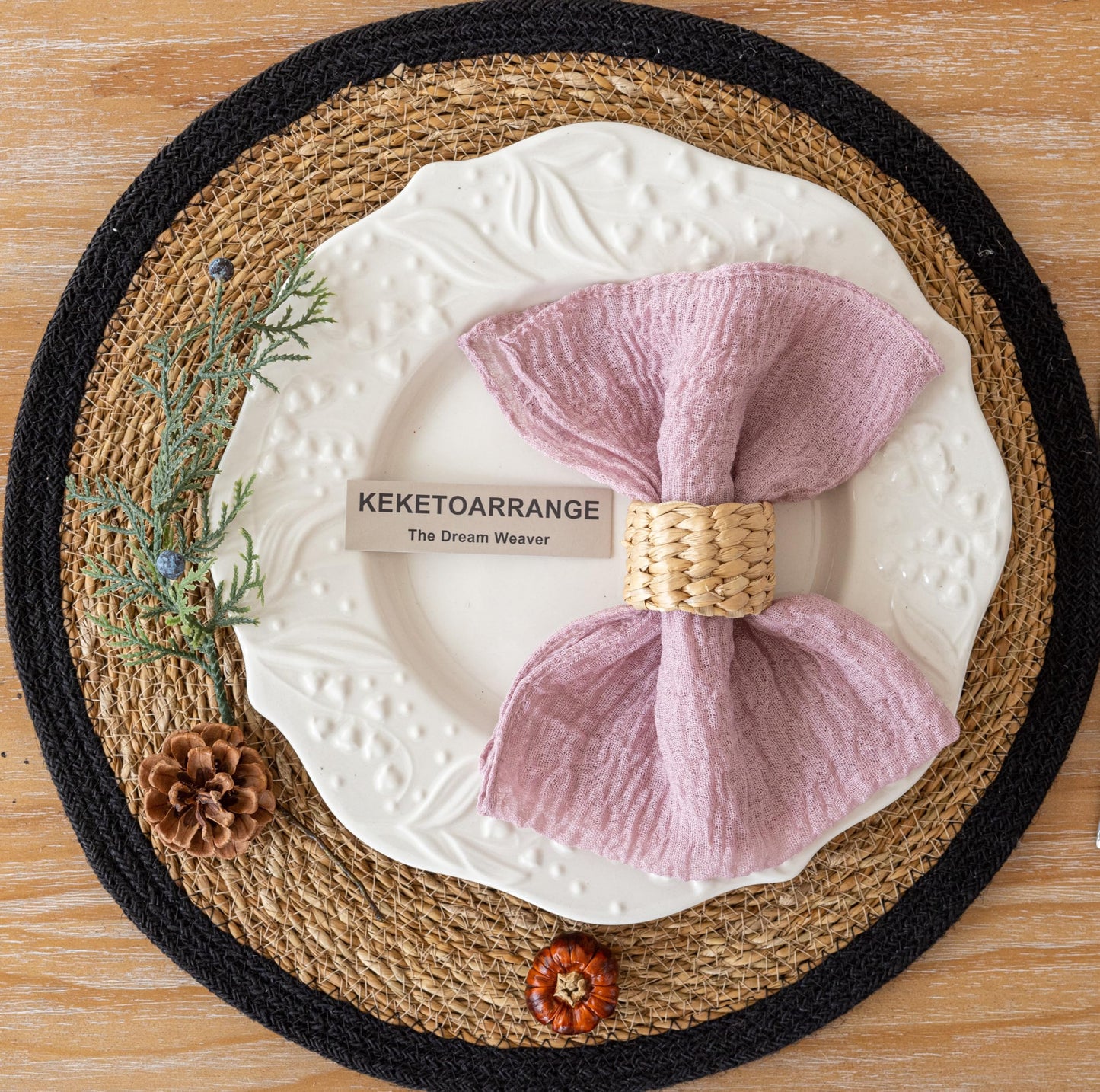Cheesecloth Napkins 17x17 Inches Spring Cloth Handmade Washable Reusable for Mothers Day Lunch Dinner Wedding Baby Bridal Shower Party Rustic Boho Decorations Bulk Set of 6 Pink