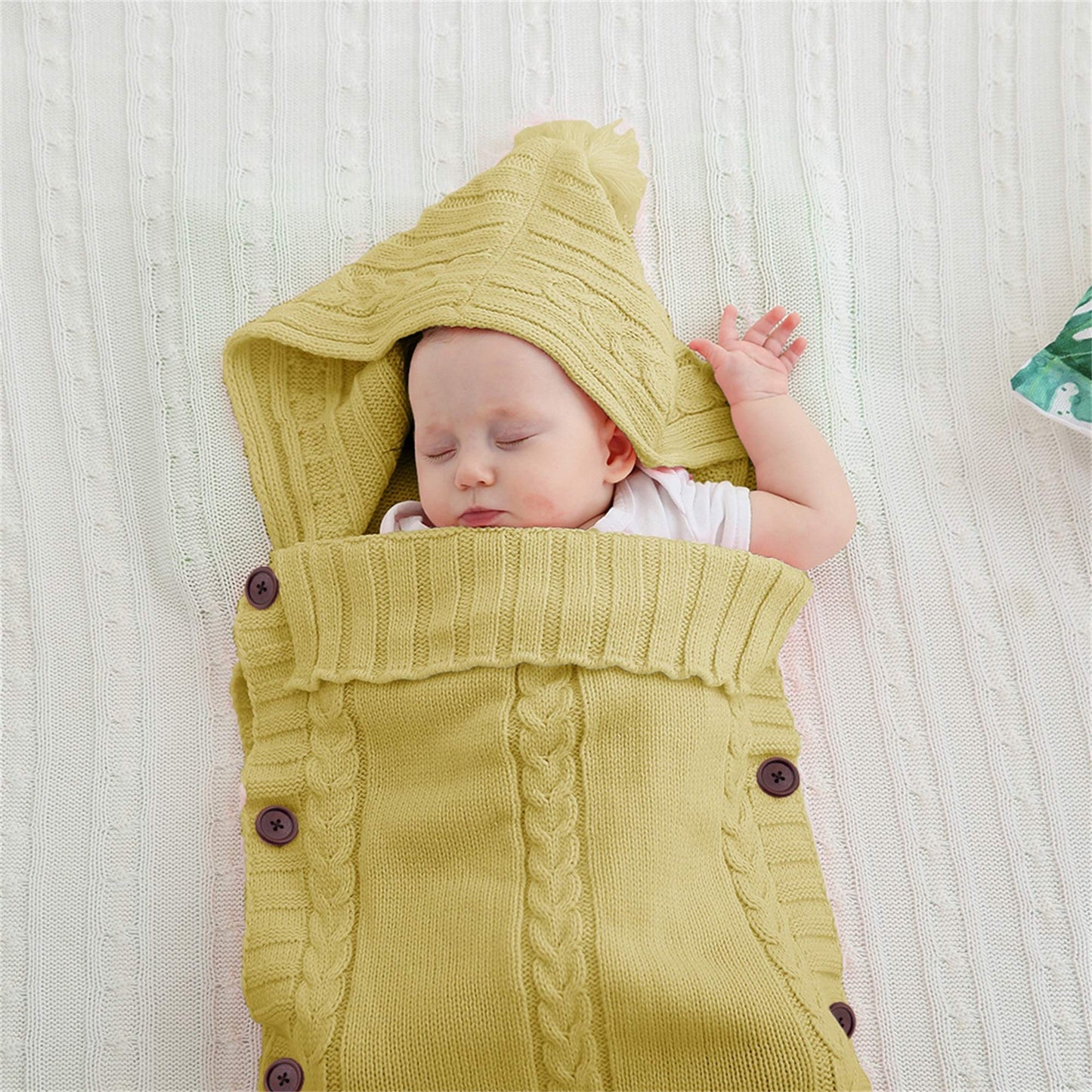 XMWEALTHY Newborn Baby Wrap Swaddle Blanket Knit Sleeping Bag Receiving Blankets Stroller Wrap for Baby(Dark Gray) (0-6 Month)