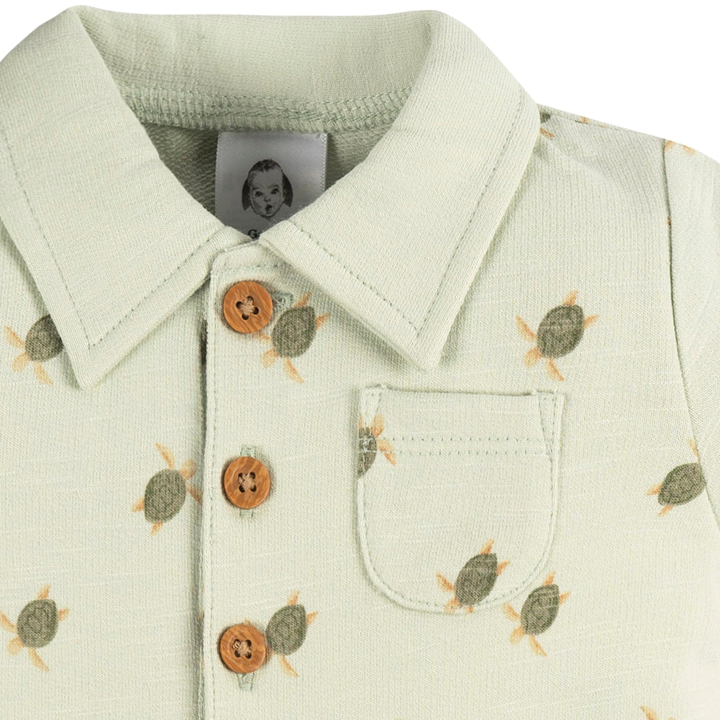 Gerber Baby Boys' Cotton Polo Romper