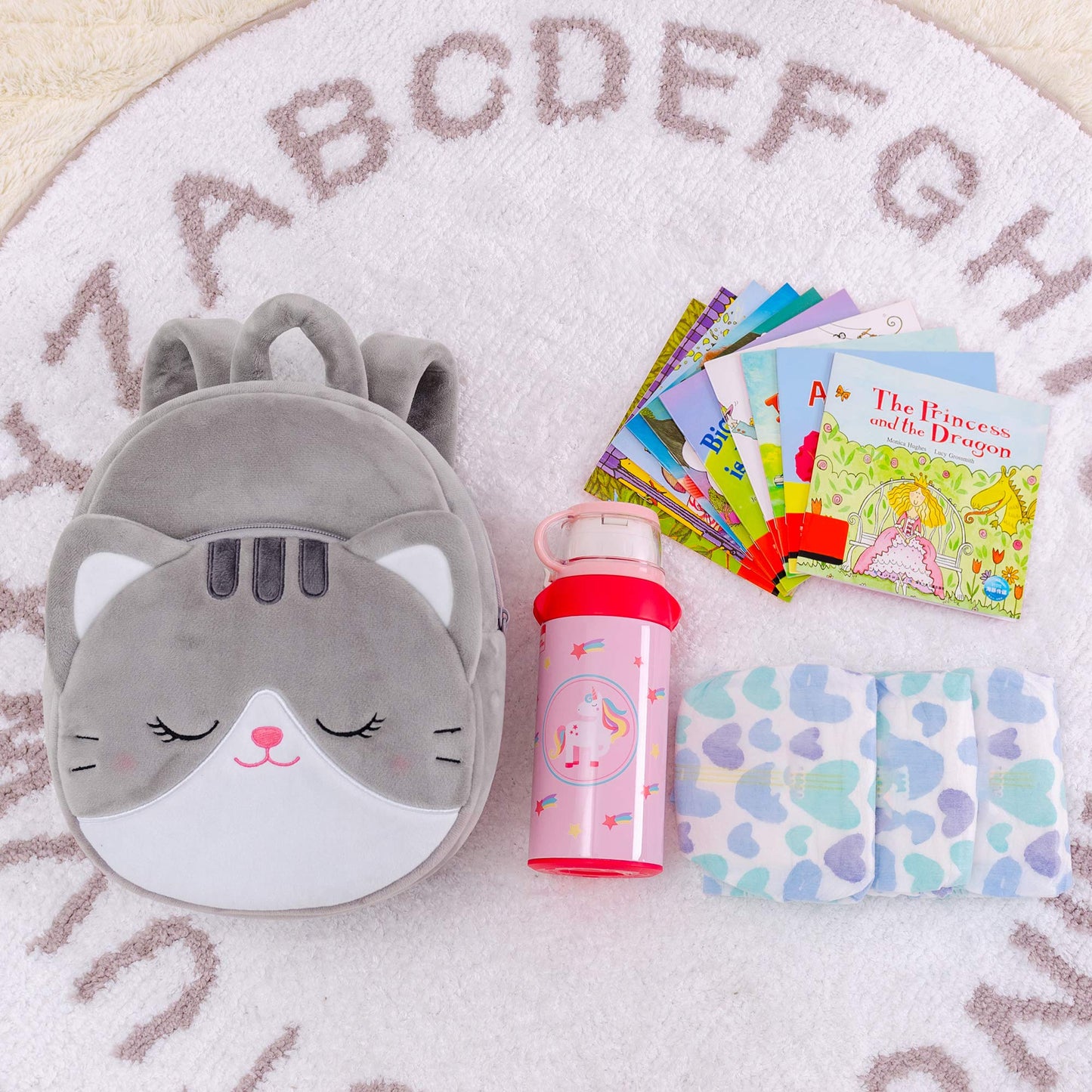 Lazada Girls Backpack with Doll Toddler Toys Baby Girls Gifts Rag Dolls 9.5“