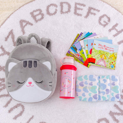 Lazada Girls Backpack with Doll Toddler Toys Baby Girls Gifts Rag Dolls 9.5“