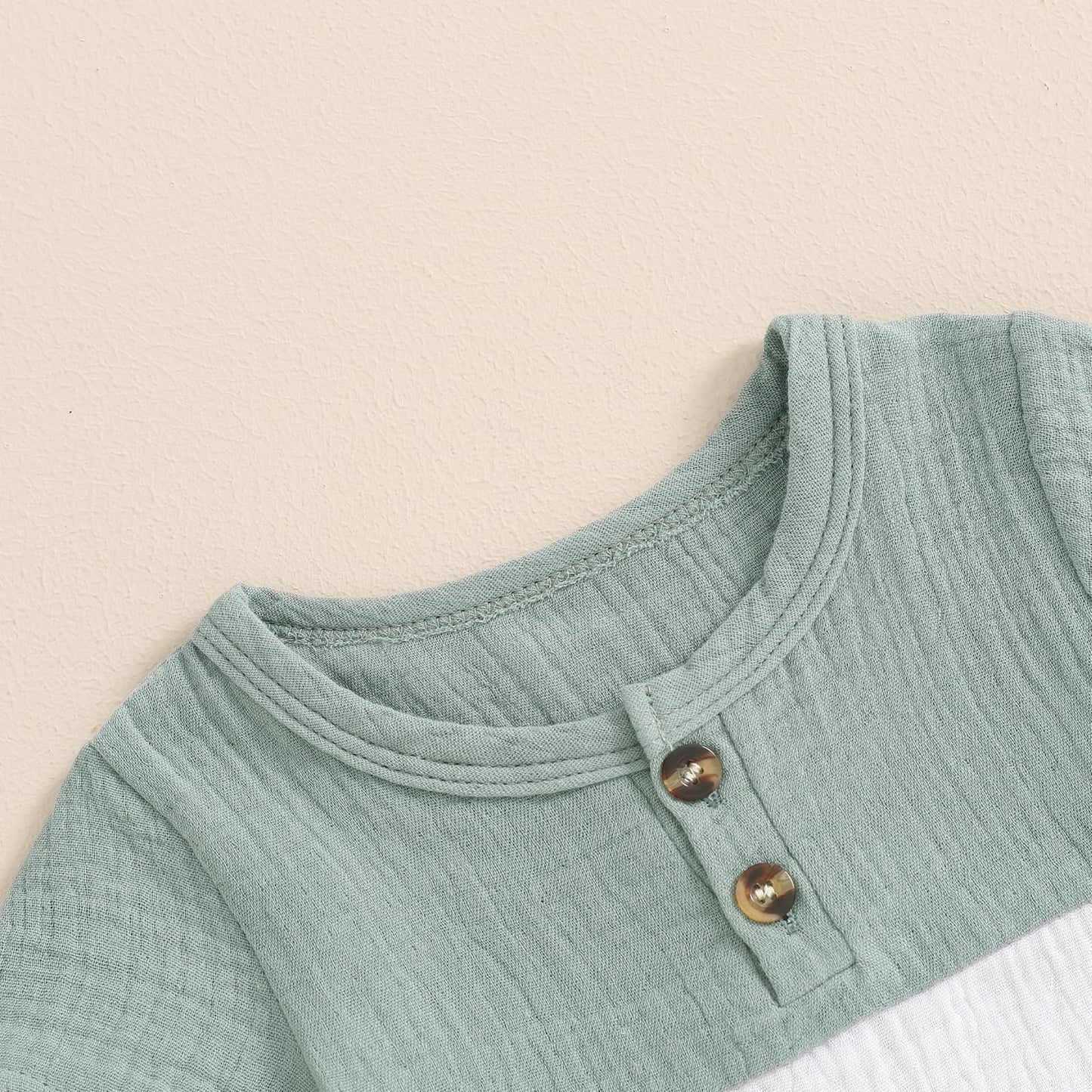 fhutpw Baby Boy Summer Outfits Henley Shirt Soft Pocket Short Sleeve Tops & Shorts Sets Infant 3 6 12 18 Months 2T Clothes