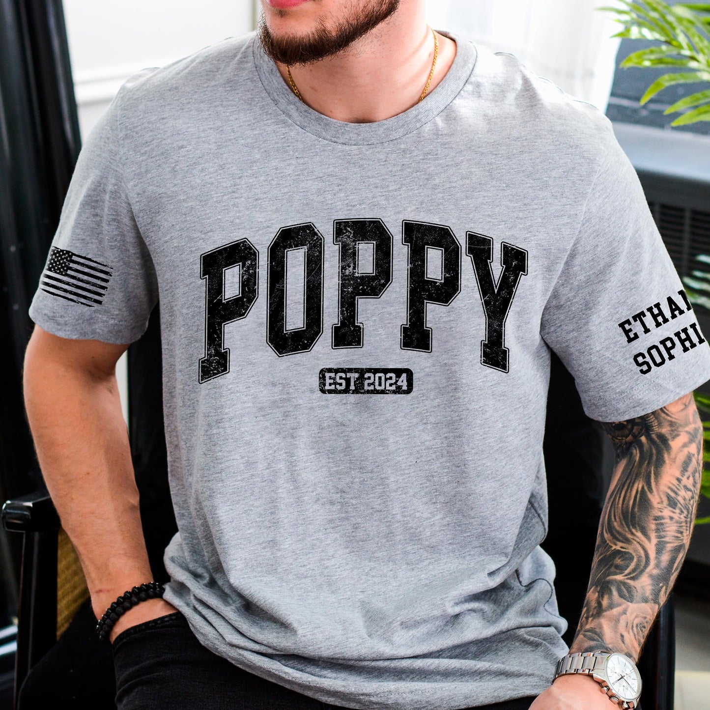 Personalized Custom Grandpa Shirt, Fathers Day Shirt Gifts for Grandpa, Gifts for Dad