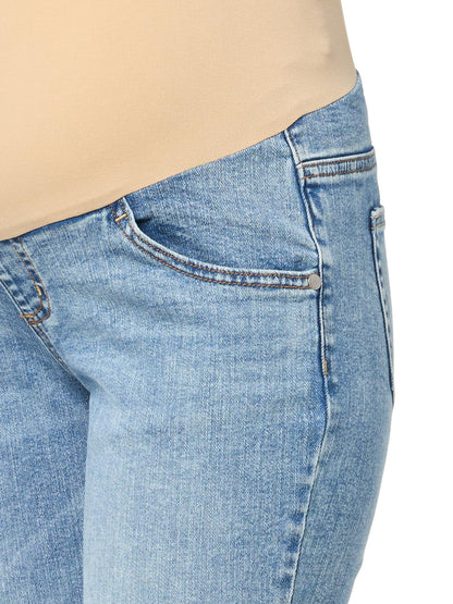 Motherhood Maternity Women's Stretch Secret Fit Over The Belly Straight Leg Pregnancy Jeans