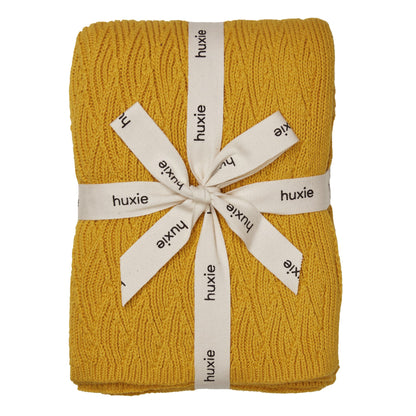 Knitted Organic Cotton Baby Blanket- Swaddle Blanket, 30" x 40" Soft Receiving Blanket for Newborn (Mochachino)