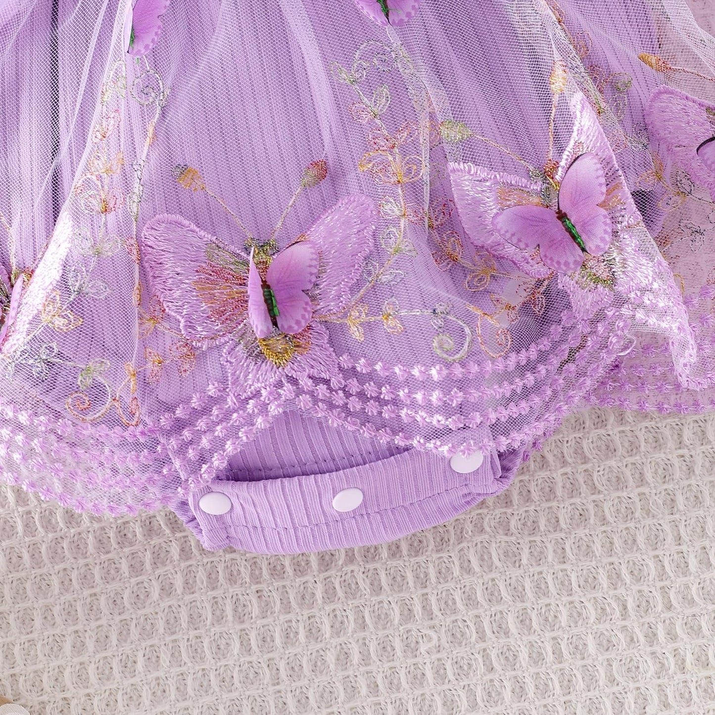 Baby Girl Clothes Newborn Summer Outfits Butterflies Embroidery Tulle Ruffle Sleeveless Infant Romper 0-18 Months