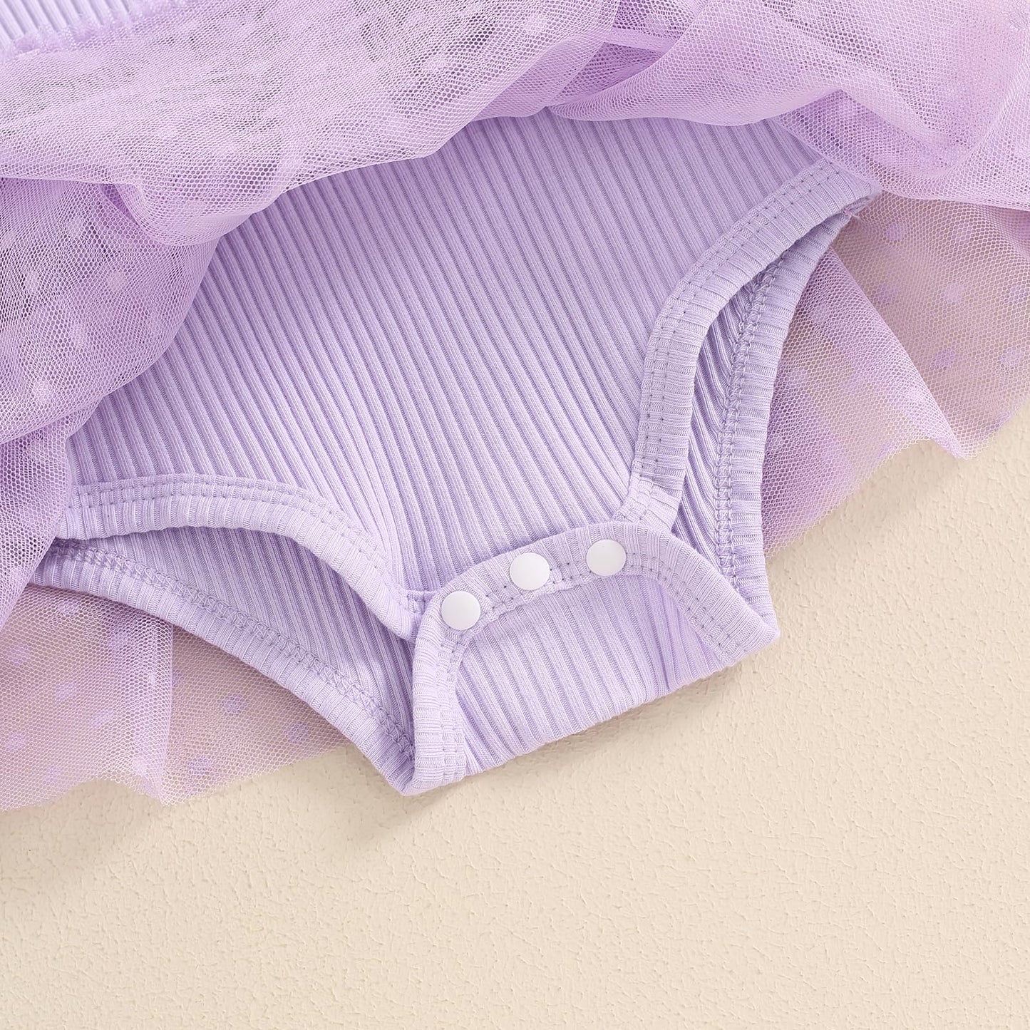 Hnyenmcko Newborn Baby Girl Summer Romper Dress Infant Fly Sleeve Flower Embroidery Mesh Tulle Skirt Hem Ribbed Bodysuit