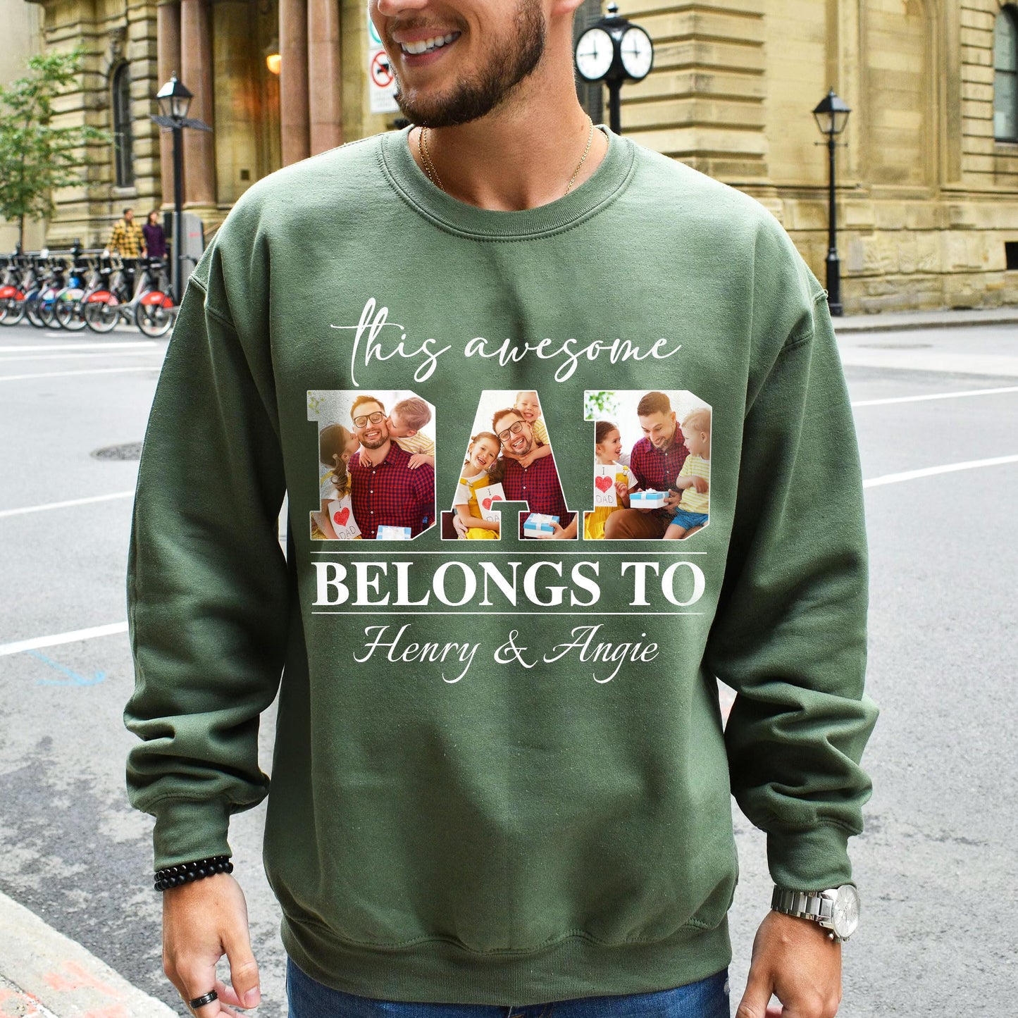 Personalized Fathers Day Shirts for Dad, Grandpa Shirt with Grandkids Names, Gifts for Dad Hunting Fishing