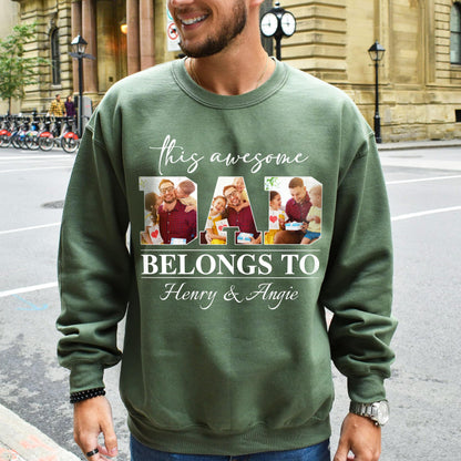 Personalized Fathers Day Shirts for Dad, Grandpa Shirt with Grandkids Names, Gifts for Dad Hunting Fishing