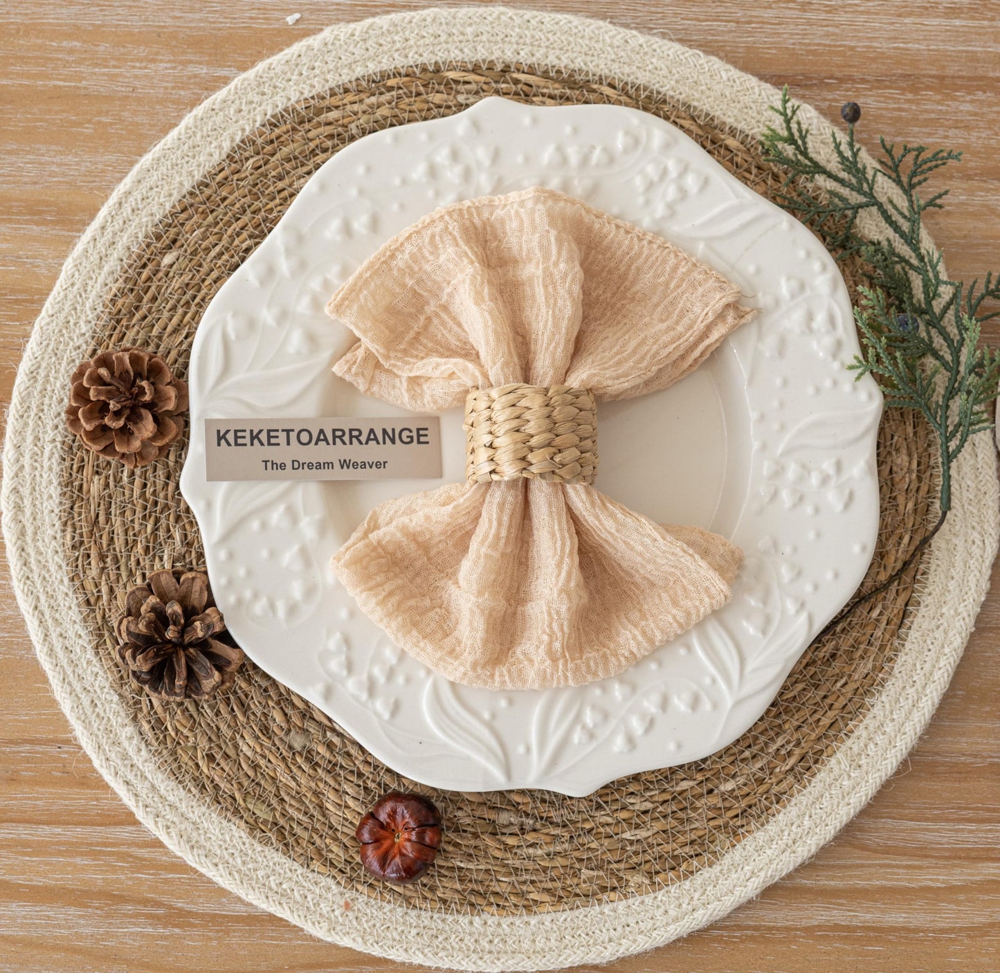 Cheesecloth Napkins 17x17 Inches Spring Cloth Handmade Washable Reusable for Mothers Day Lunch Dinner Wedding Baby Bridal Shower Party Rustic Boho Decorations Bulk Set of 6 Pink