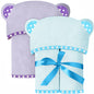 Set of 2 Hooded Baby Towels – White and Grey – Luxurious, Large and Super Absorbent – 30 x 30 Inch – Soft and Suitable for Infants, Toddlers and Kids – 400 GSM
