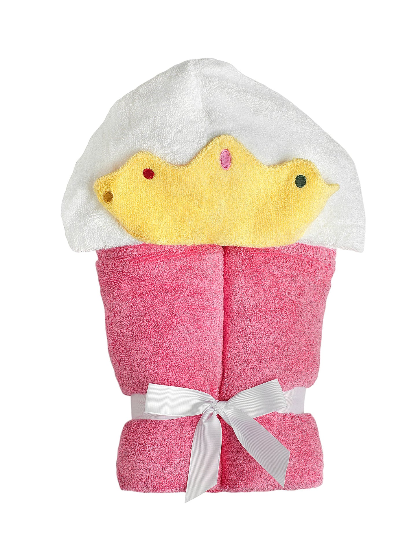 Hooded Baby Towel for Kids 2-8 | Large 100% Cotton Baby Towel for Girls | Cute Flower Bath Towels for Babies and Toddlers with Pink Petals