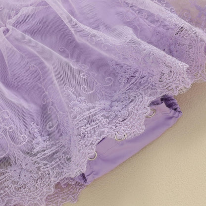 Mubineo Baby Girl Summer Clothes Lace Romper Skirt Dress Princess Outfits Sleeveless Flower Newborn Outfit