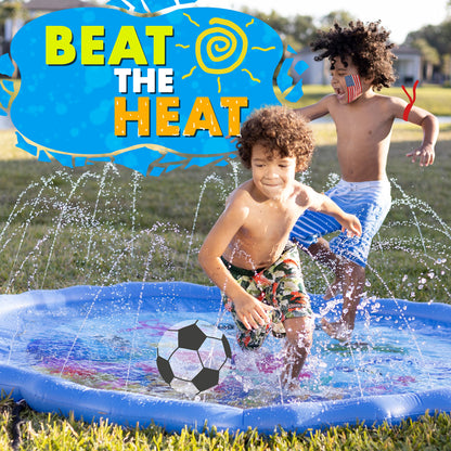 SplashEZ 3-in-1 Splash Pad, Sprinkler for Kids & Baby Pool for Learning – Toddler Sprinkler Pool, 60’’ Outside Water Toys – “from A to Z” Outdoor Play Mat for Babies & Toddlers
