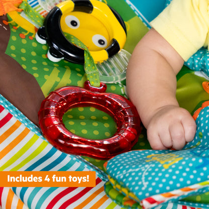 Bright Starts Pop 'N Jump Portable Activity Jumper, Indoor/Outdoor Use, Owl Forest with 4 Sensory Toys, Ages 6-12 Months