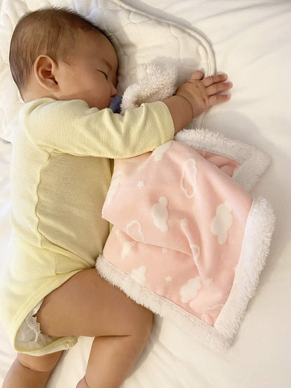 American Baby Company Heavenly Soft Chenille Sherpa Receiving Blanket, 3D Pink, 30" x 35", Warm and Cozy for Boys and Girls, Ideal for Baby Carrier, Stroller, and Travel