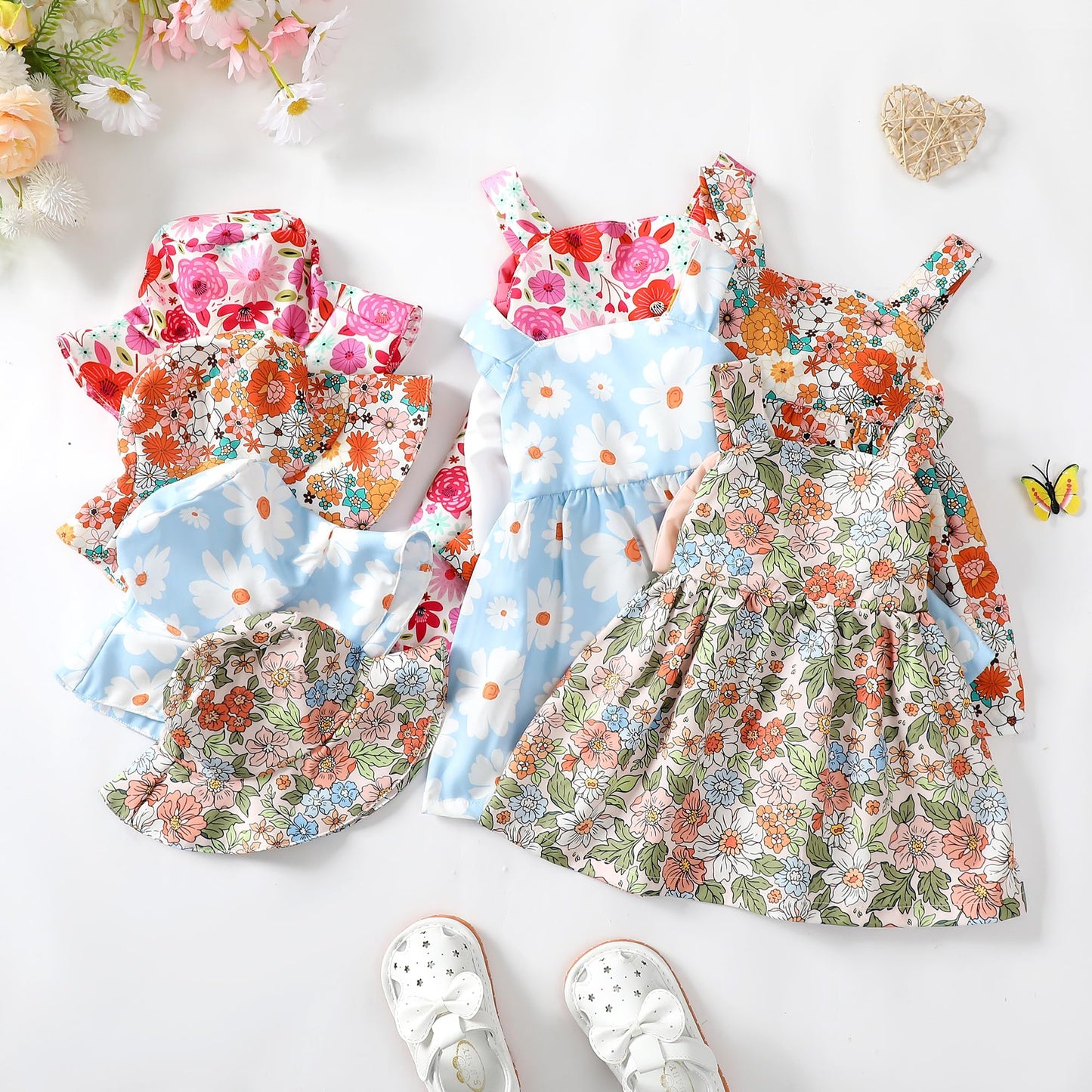 Newborn Infant Baby Girl Dress Toddler Girl Clothes Halter Backless Sleeveless Flower Sundress Summer Dresses for Girl