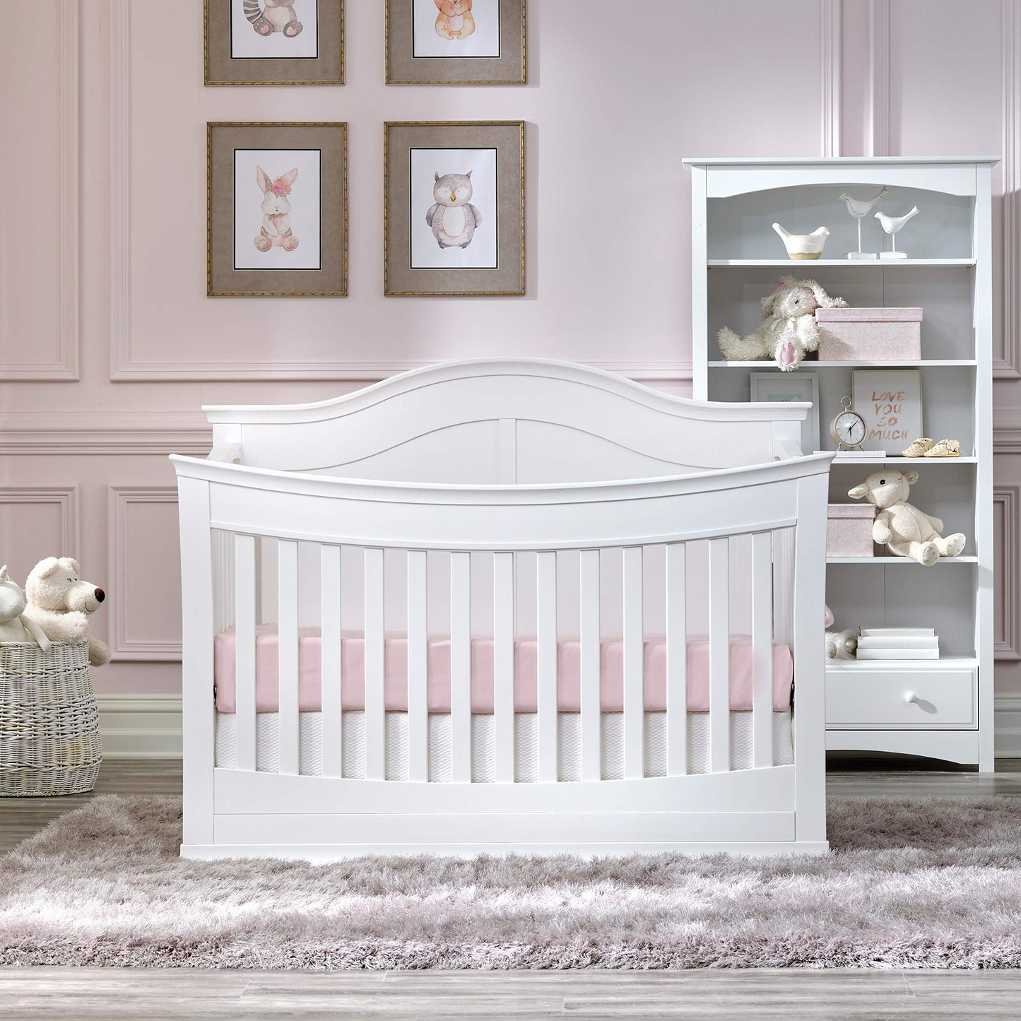 DaVinci Meadow 4-in-1 Convertible Crib in White, Greenguard Gold Certified