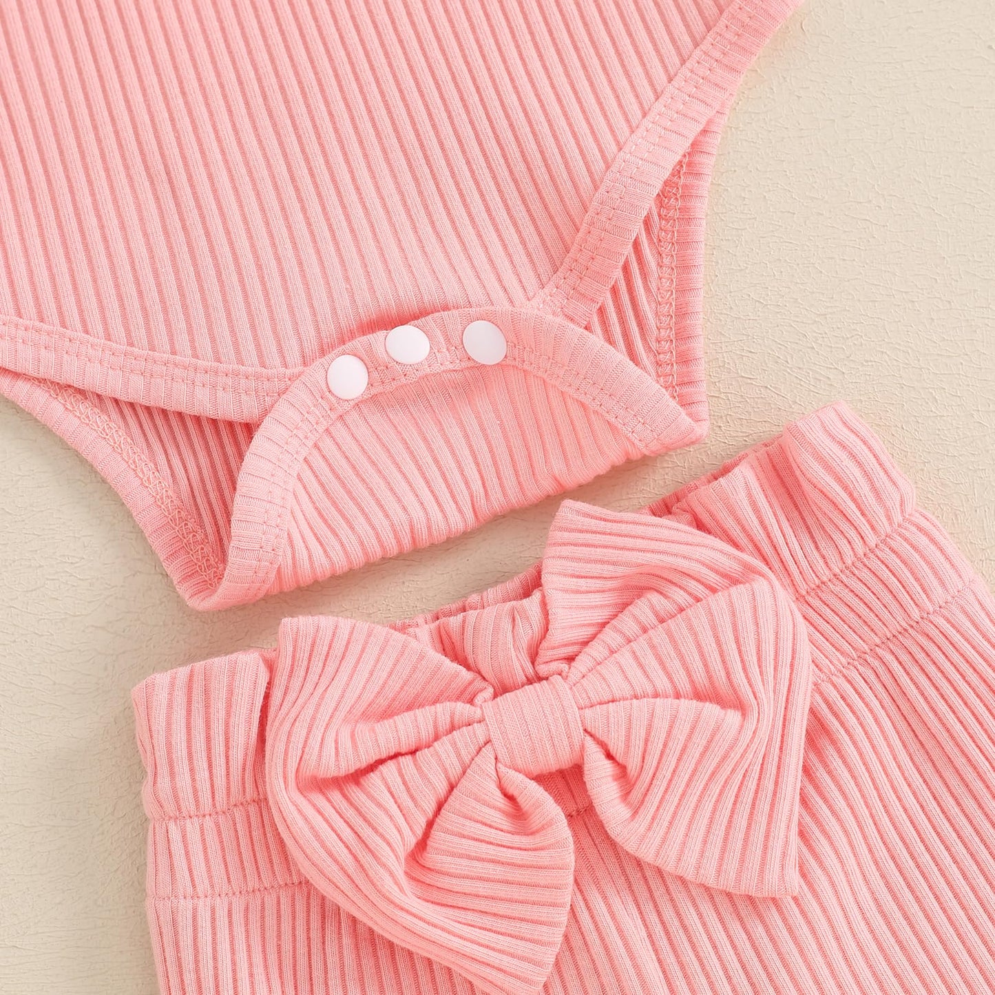 Hello World Newborn Outfit Baby Girl Going Home Outfit Ruffle Ribbed Romper Top Floral Pants Set Cute Summer Clothes