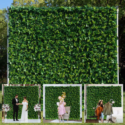 Artificial Luxury‌ Flower Wall Panels, Gorgeous 3D Silk Floral Backdrop for Wedding, Baby Show, Party and Home Decor, Quick Assembly/Storage, Eco ＆ Pet Friendly, 2 pcs, Each Panel 2*8 ft.