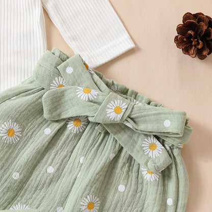 Mubineo Baby Girl Clothes Outfits Cute Flower Romper Daisy Pant Fall Winter Newborn Outfit Sets