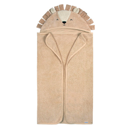 Gerber Baby 4 Piece Animal Character Hooded Towel and Washcloth Set, Brown Lion, One Size
