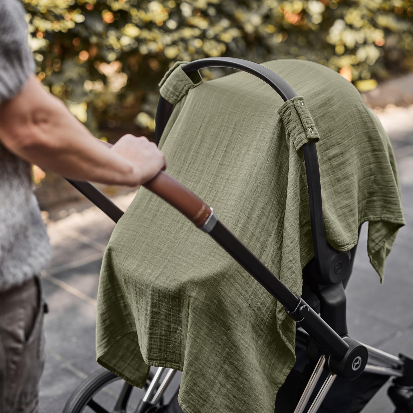 Car Seat Cover Baby - Organic Cotton - Carseat Covers Baby - Carseat Cover - Car Seat Canopy - Carseat Canopy - 100% Muslin Cotton, 43" x 32" (Soft Grey)