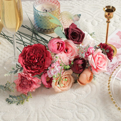 Artificial Flowers Combo, Fake Flowers for DIY Tables Centerpieces Baby Shower Bridal Shower Wedding Bouquet Arrangements Party Candle Holder Cake Decor Flower Home Decorations