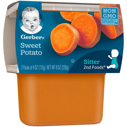 Gerber 2nd Food Baby Food Sweet Potato Puree (2 Count) and Gerber My 1st Veggies Starter Kit (Carrot, Green Bean & Sweet Potato Puree) (6 Count)