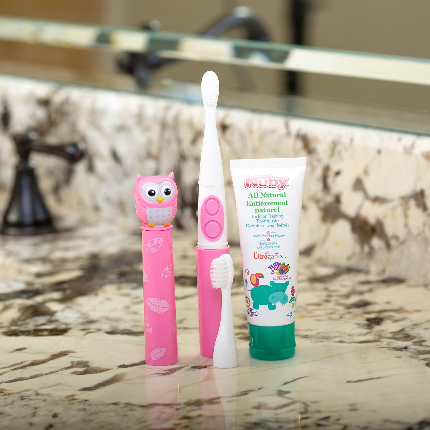 Nuby Electric Toothbrush with Animal Character, Monkey