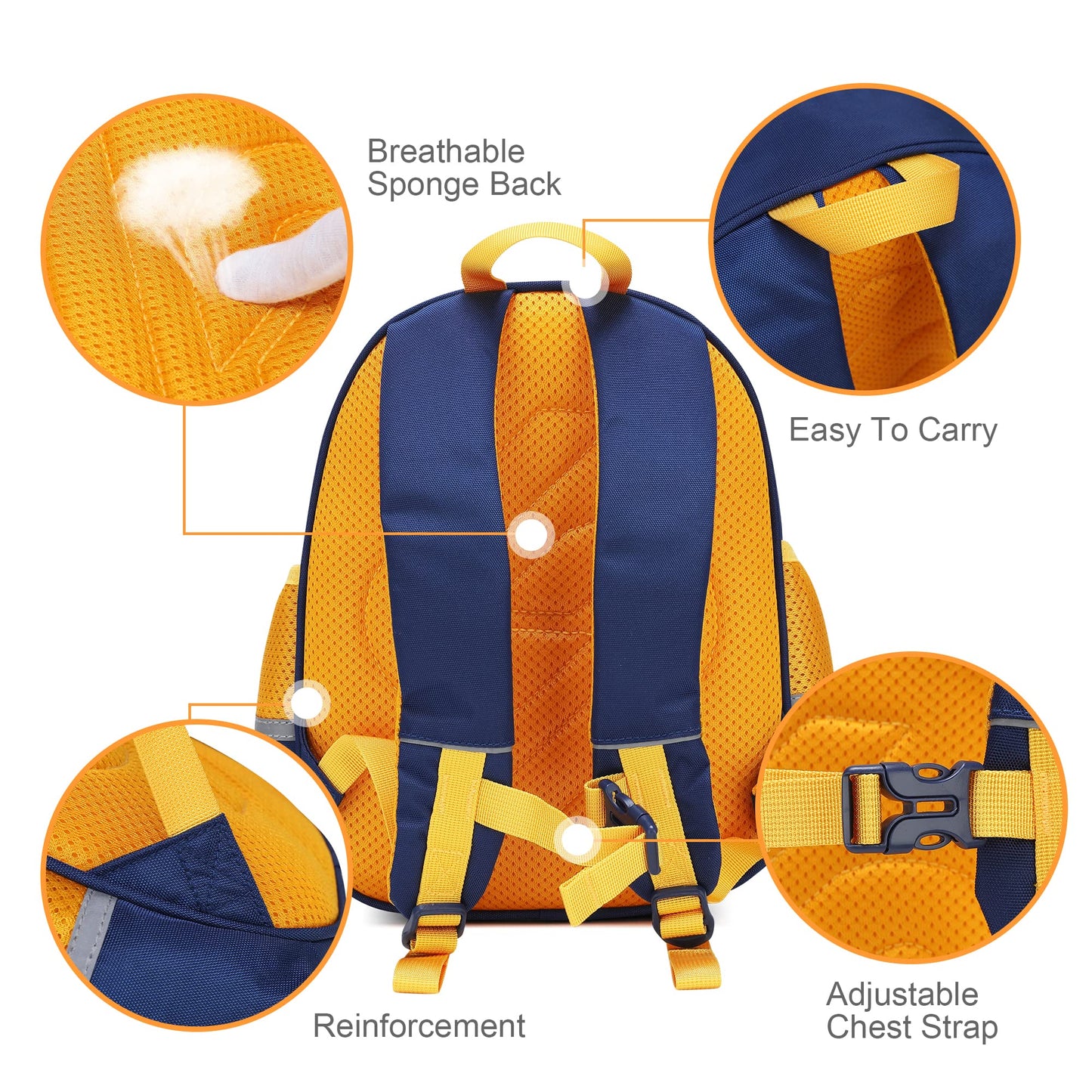 Toddler Backpack for 1-3 Year Old Girls & Boys Waterproof 3D Animal Cartoon Rabbit Design Kids Travel Backpack Lightweight Preschool Daycare Bag with Adjustable Straps(Little White Rabbit)