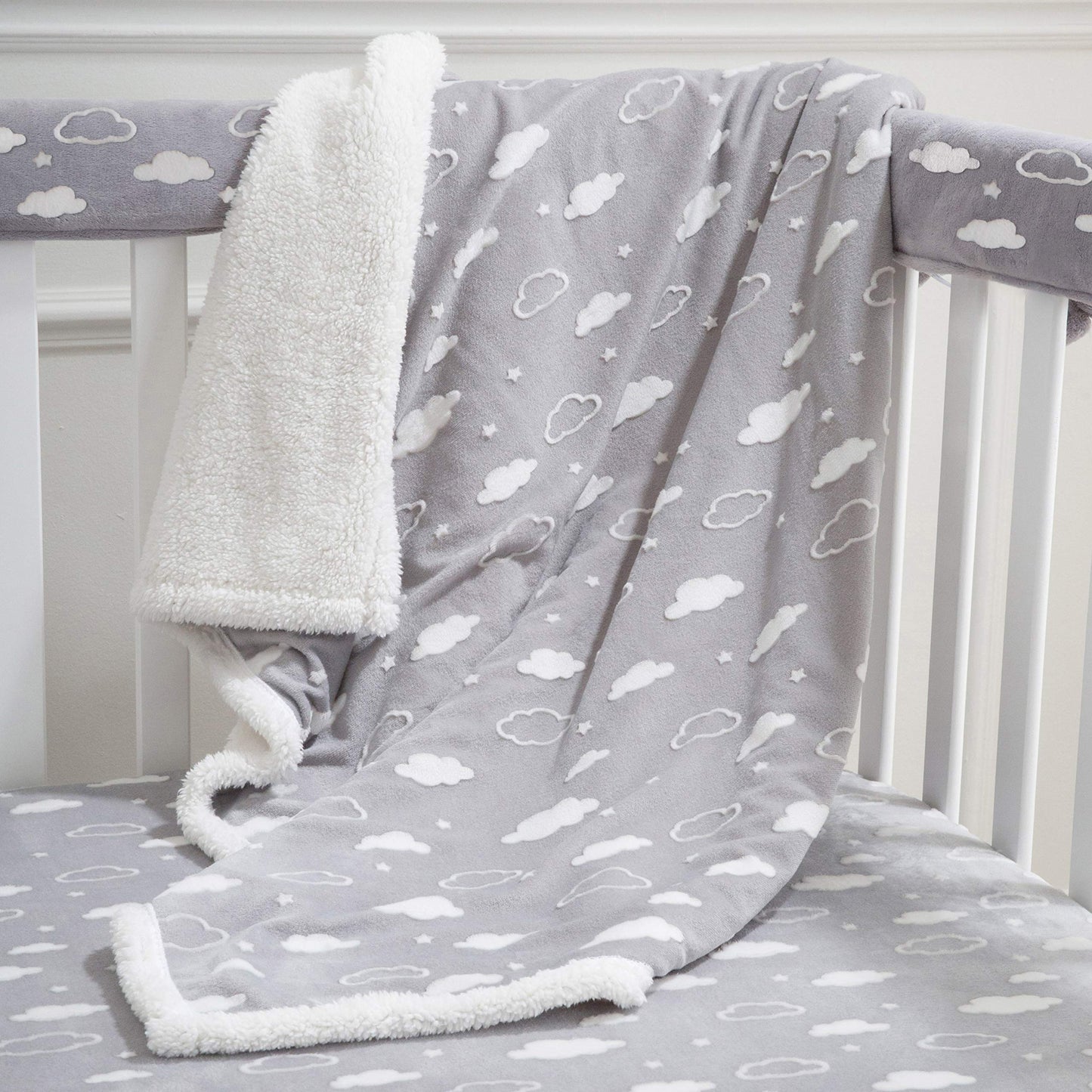 American Baby Company Heavenly Soft Chenille Sherpa Receiving Blanket, 3D Pink, 30" x 35", Warm and Cozy for Boys and Girls, Ideal for Baby Carrier, Stroller, and Travel