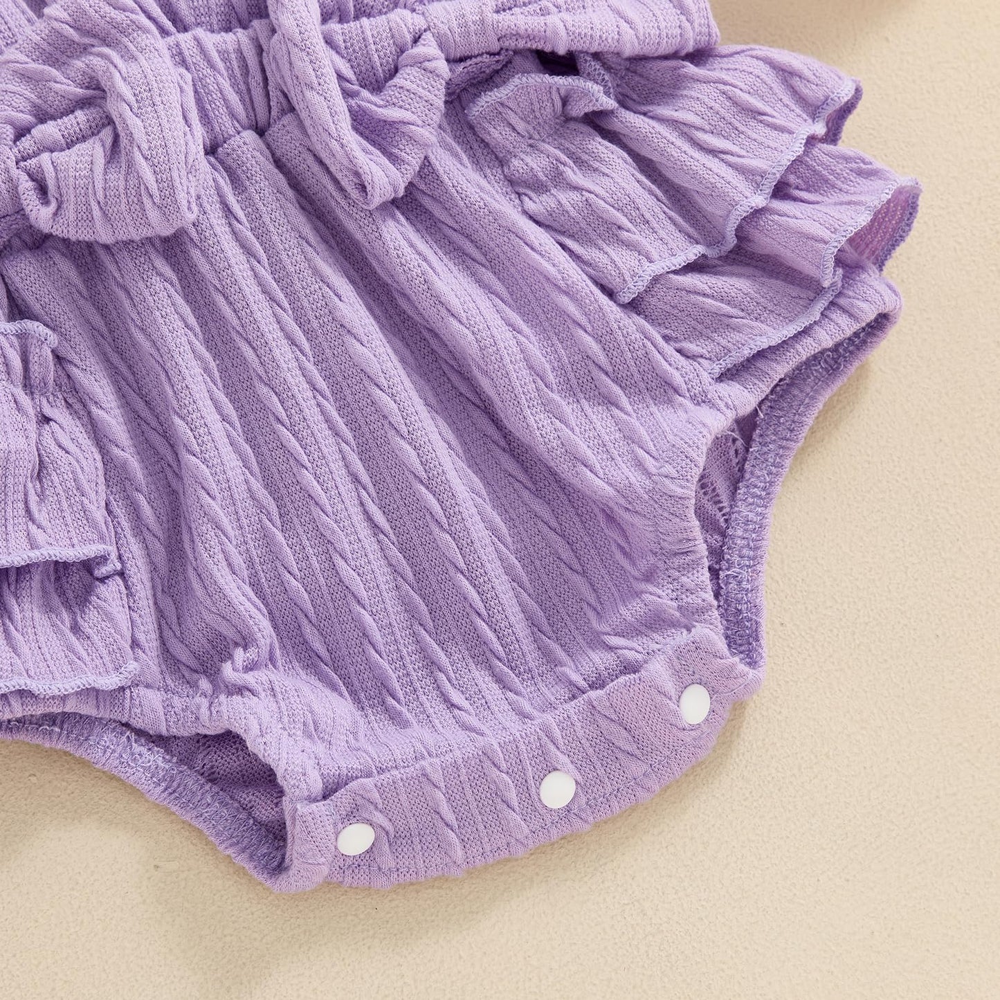 Douhoow Infant Baby Girl Plaid Romper Baby Short Sleeve Pleated Romper Bodysuit Summer Spring Outfits