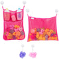 2 x Mesh Bath Toy Organizer + 8 Ultra Strong Hooks – The Perfect Bathtub Toy Holder & Bathroom or Shower Caddy – These Multi-use Net Bags Make Baby Bath Toy Storage Easy – For Kids & Toddlers