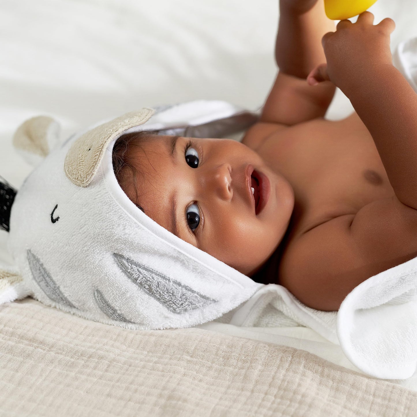 Gerber Baby 4 Piece Animal Character Hooded Towel and Washcloth Set, Brown Lion, One Size