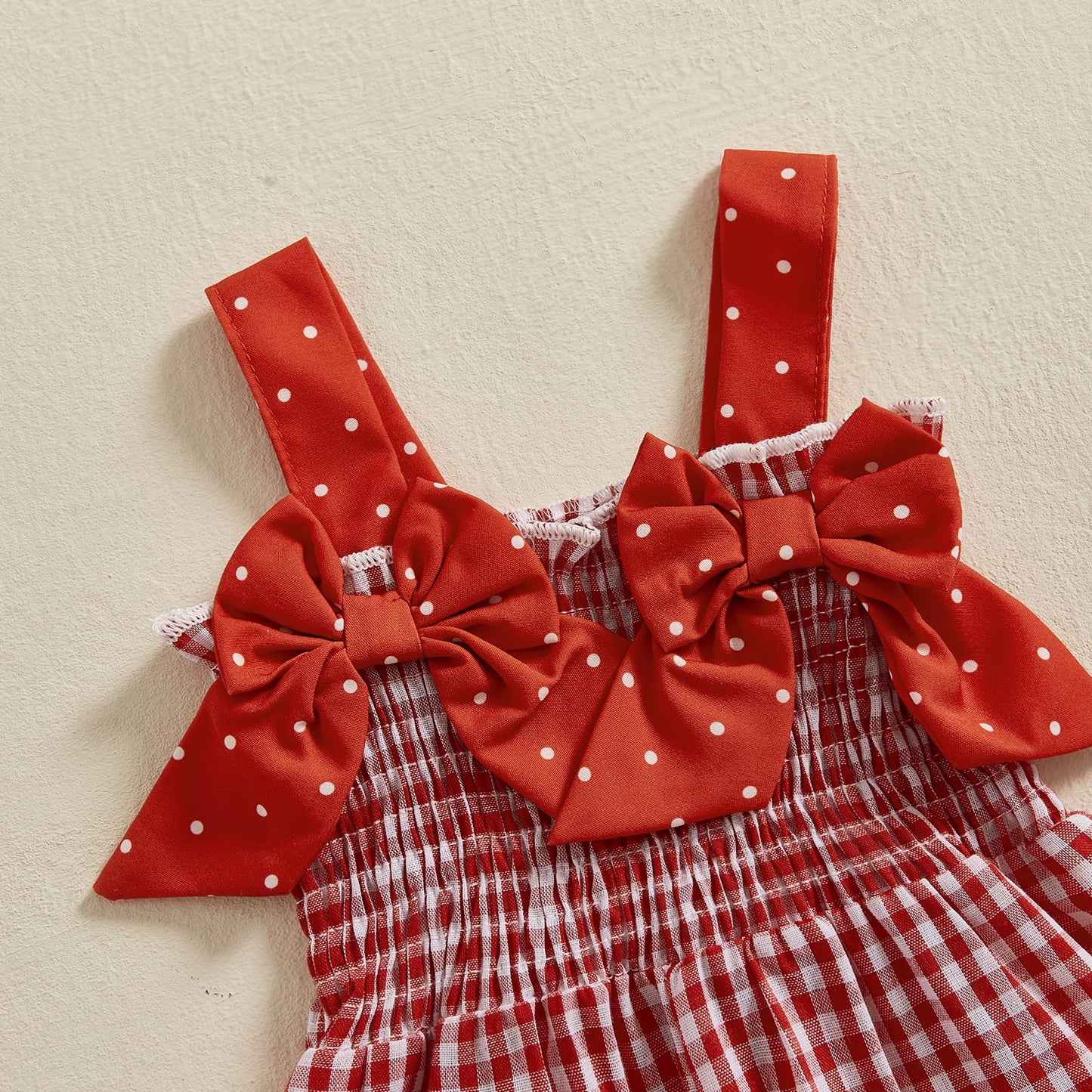 Boho Baby Girl Clothes Summer Toddler Tank Romper Sleeveless Bowknot Ruffle Overalls Jumpsuit Shorts With Headband