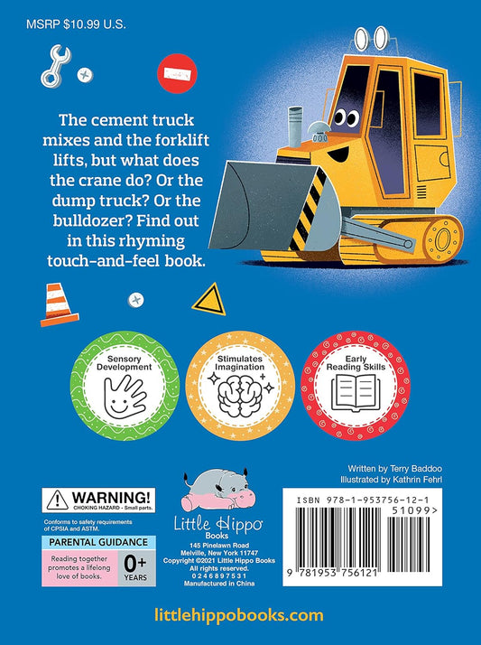 Construction Site Friends - Silicone Touch and Feel Board Book - Sensory Board Book