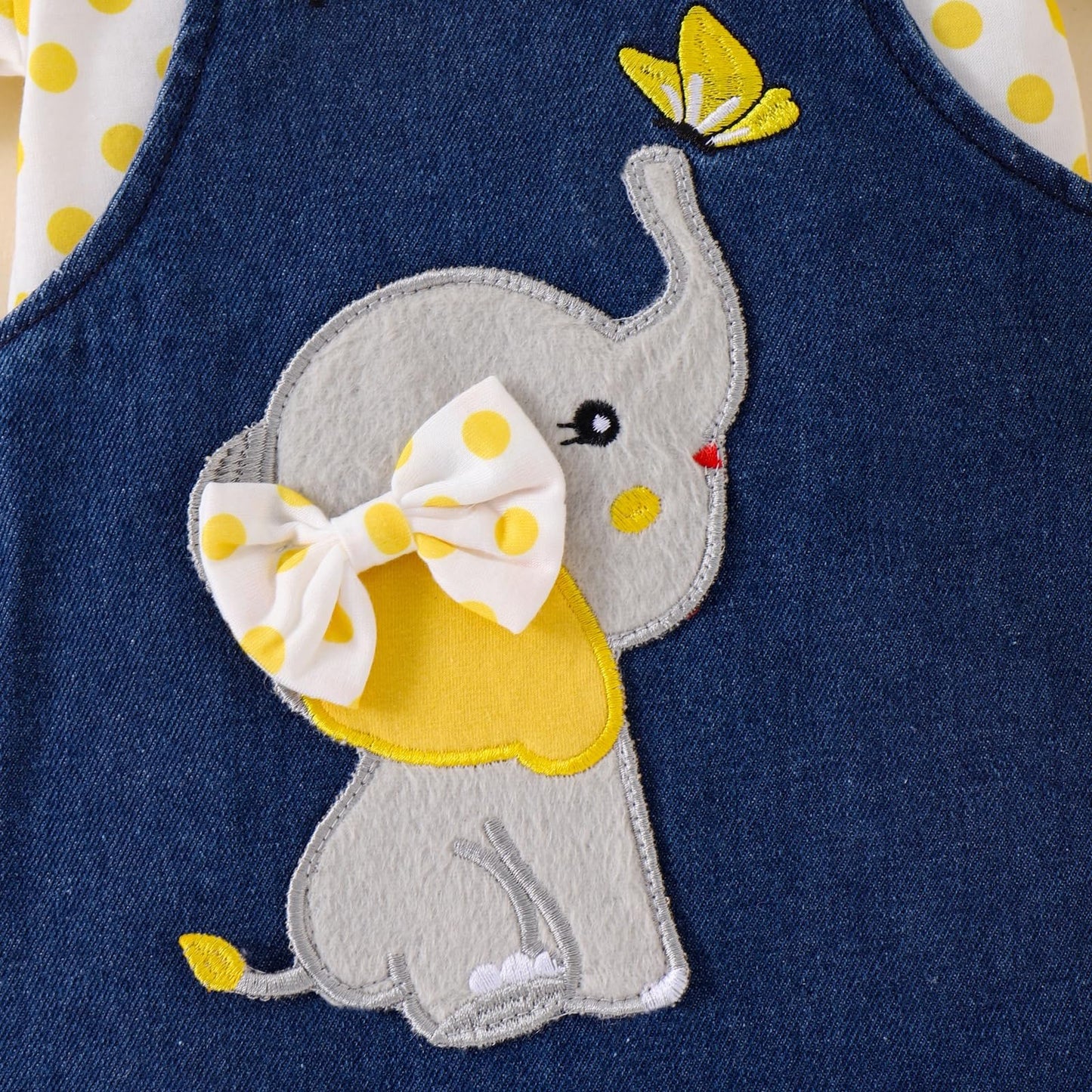 Baby Girl Clothes Suspender Skirt Newborn Ruffled Romper + Elephant Jeans Dress + Headband Summer Outfits 0-18 Months