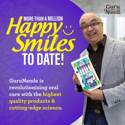 GuruNanda Butter On Gums Toothbrush, ADA Accepted, with 8000+ Ultra Soft Softex Bristles for Sensitive & Receding Gums, Perfect for Whiter Teeth, 8 Ct