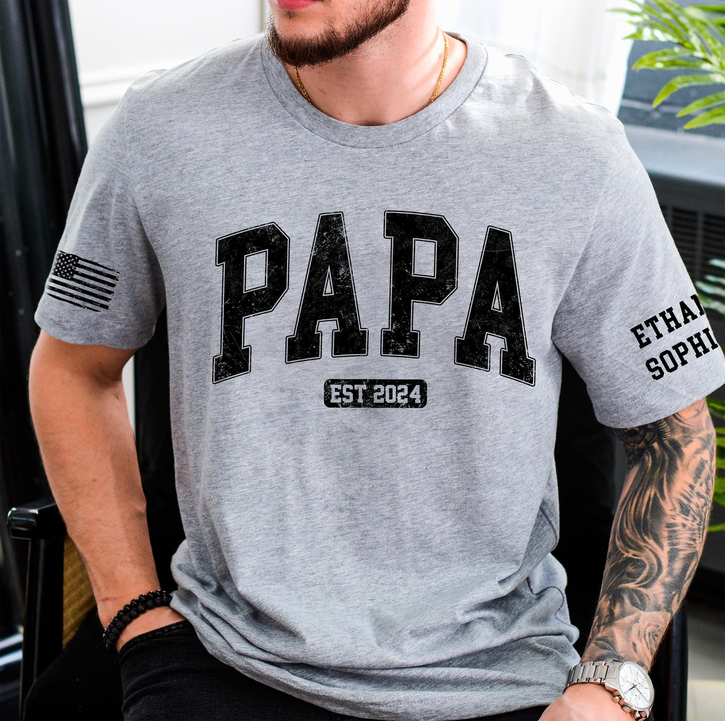 Personalized Custom Grandpa Shirt, Fathers Day Shirt Gifts for Grandpa, Gifts for Dad