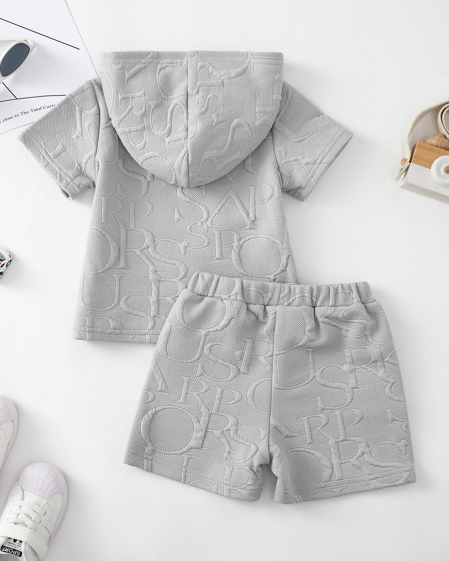 Toddler Baby Boy Clothes Summer Outfits Short Sleeve Hooded T Shirt Tops Casual Shorts Set 2Pcs Little Boy Clothes