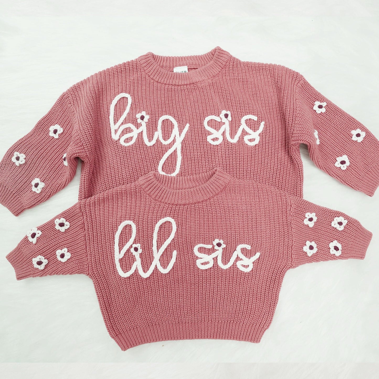 Big Sis Lil Sis Sweater - Big Sister Little Sister Matching Outfits Baby Girl Knit Sweater Fall Clothes