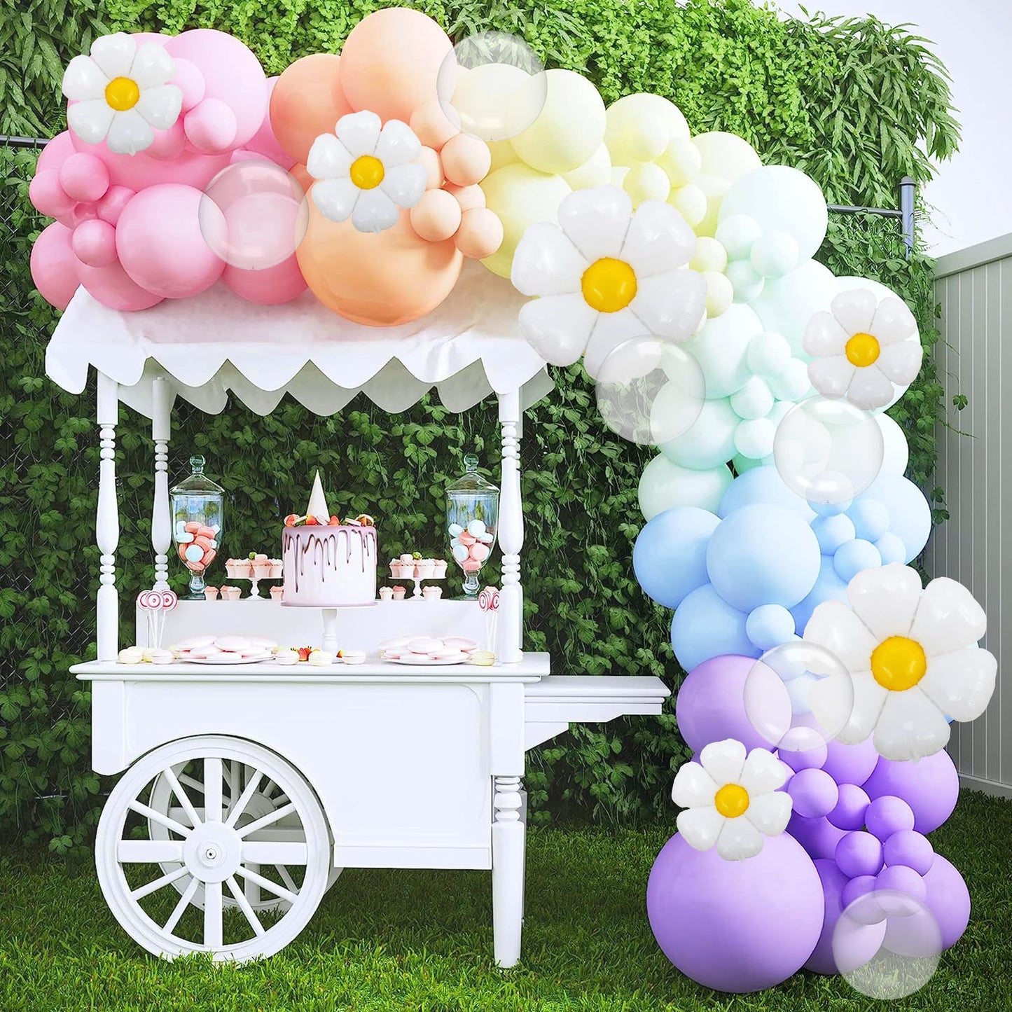 HOUSE OF PARTY 140PCS Pastel Rainbow Balloon Arch Garland Kit - Balloon Arch Kit-Birthday Balloons, Globos para Decoracion de Fiestas | Ideal for valentines day Baby Shower Party Decorations