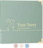 Baby Book Keepsake Boy or Girl Timeless Baby Memory Book First 5 Years for Baby Shower Gender Neutral Baby Scrapbook New Mom Gift Baby Journal from Birth to Age 5 Milestone Book Sage Green