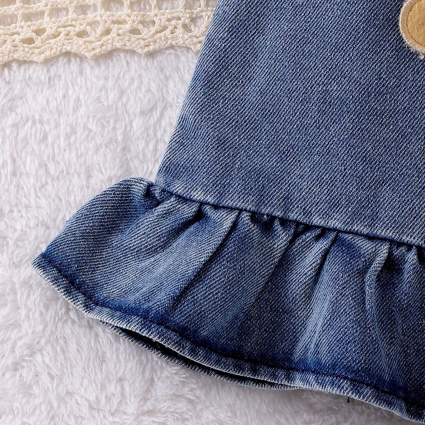 Baby Girl Clothes Suspender Skirt Newborn Ruffle Romper Cute Bear Jeans Dress Bow Headband Summer Outfits 0-18 Months
