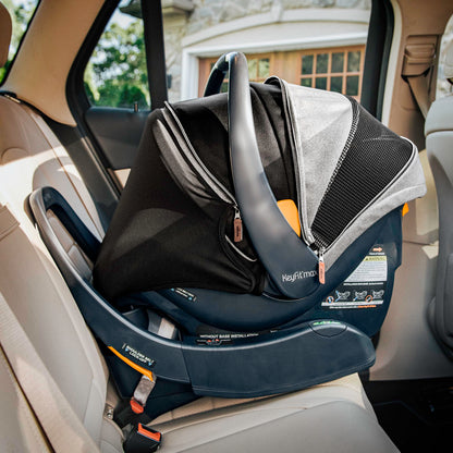 Chicco KeyFit® Max ClearTex® Infant Car Seat and Base, Rear-Facing Seat for Infants 4-30 lbs., Infant Head and Body Support, Compatible with Chicco Strollers, Baby Travel Gear | Lupine/Purple